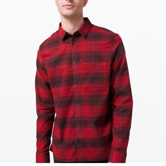 lululemon athletica Other - Lululemon Masons Peak Flannel — Red/Black, Men’s Small (Unisex Fit)